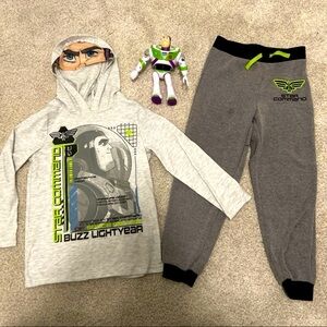 Buzz Lightyear 2 piece outfit size 6 and action figure with sounds